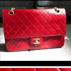 Chanel Lambskin Quilted Medium Double Flap